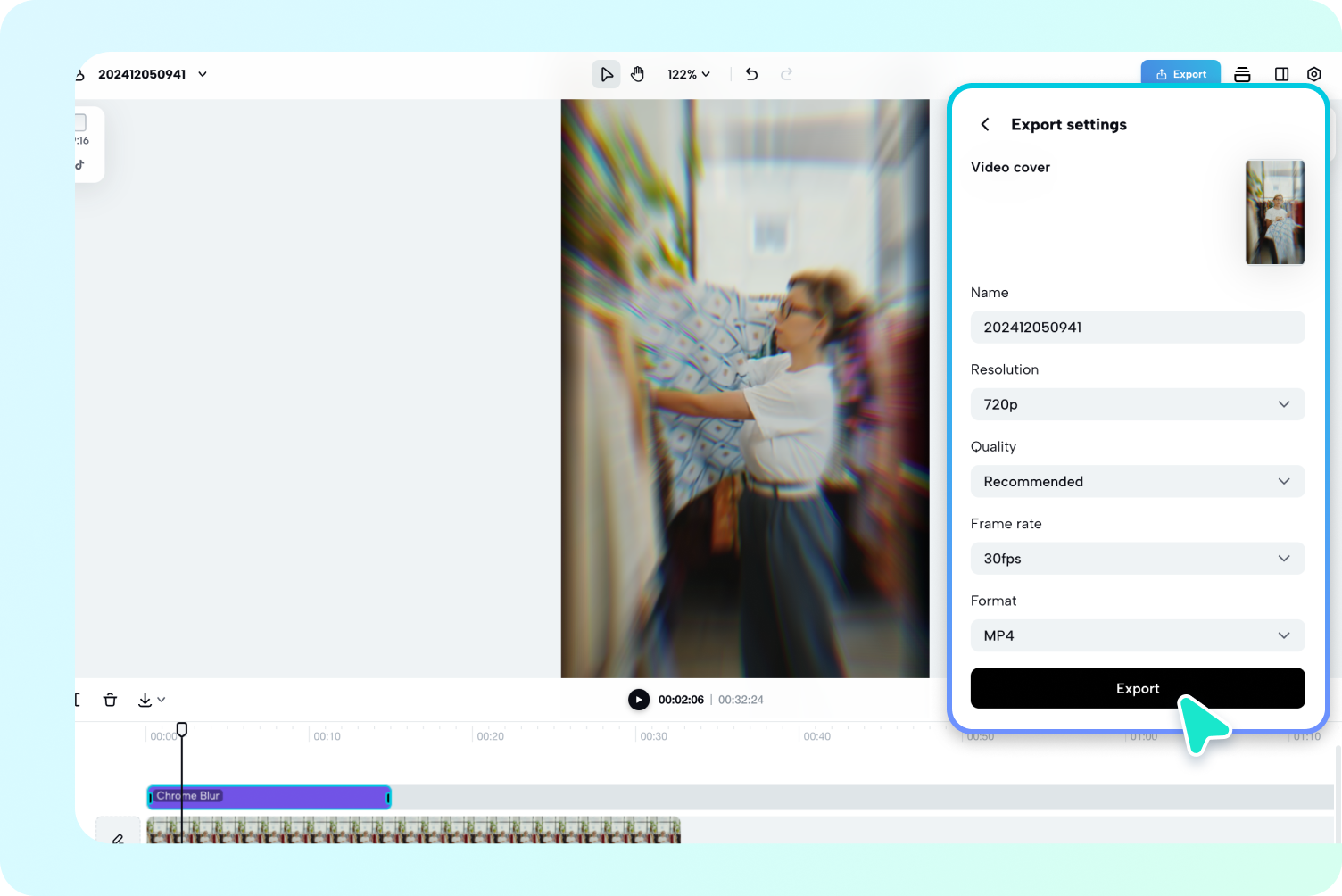 Xuất video đã được làm mờ của bạn